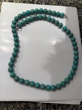 Turquoise Beaded Necklace - Unbranded